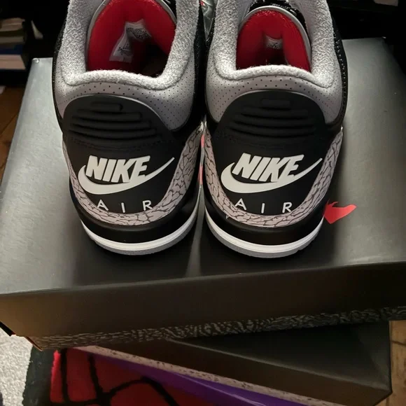 Jordan Black and Gray Sneakers with Classic Basketball Silhouette